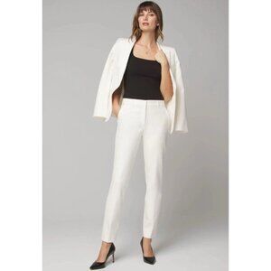 white house black market solid white high rise Slim Ankle pants 0 Xxs Xs